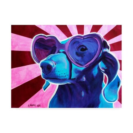 Trademark Fine Art DawgArt 'Puppy Love Weimaraner' Canvas Art, 14x19 ALI46778-C1419GG